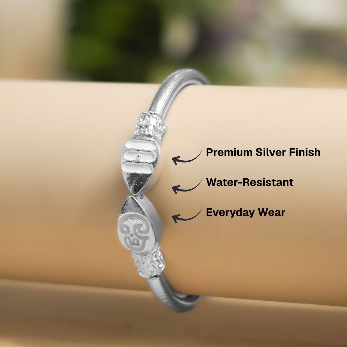 Silver Plated Vel Kada