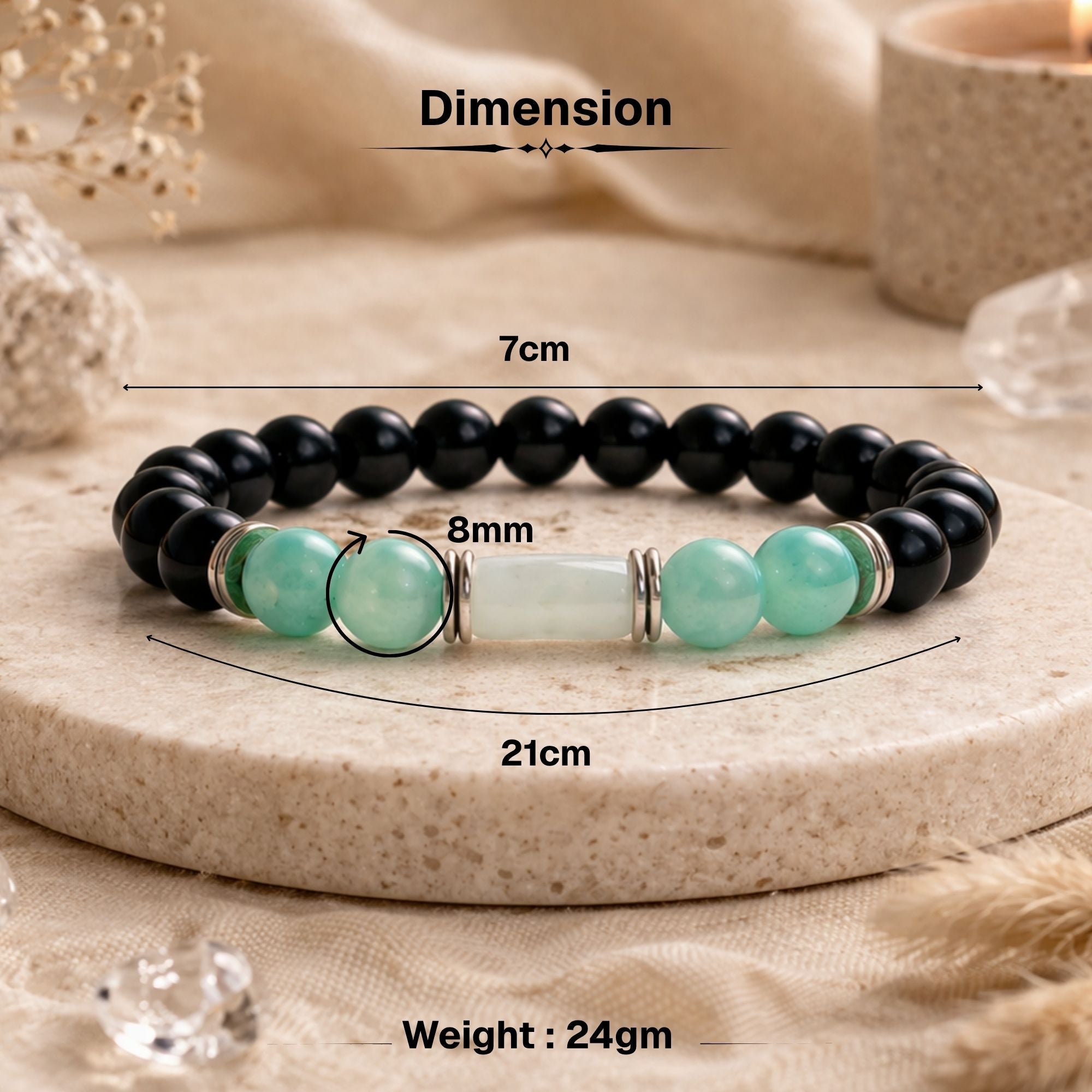 Amazonite Zodiac Band – Virgo (कन्या राशि) – Japam