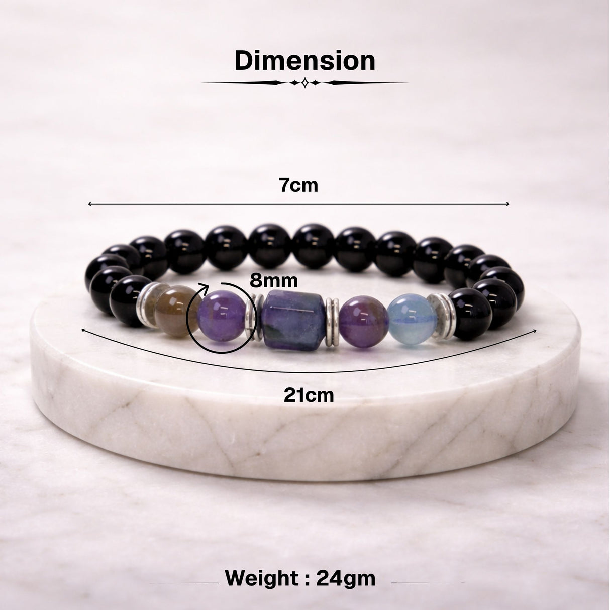 Amethyst Zodiac Band – Pisces (मीन राशि)