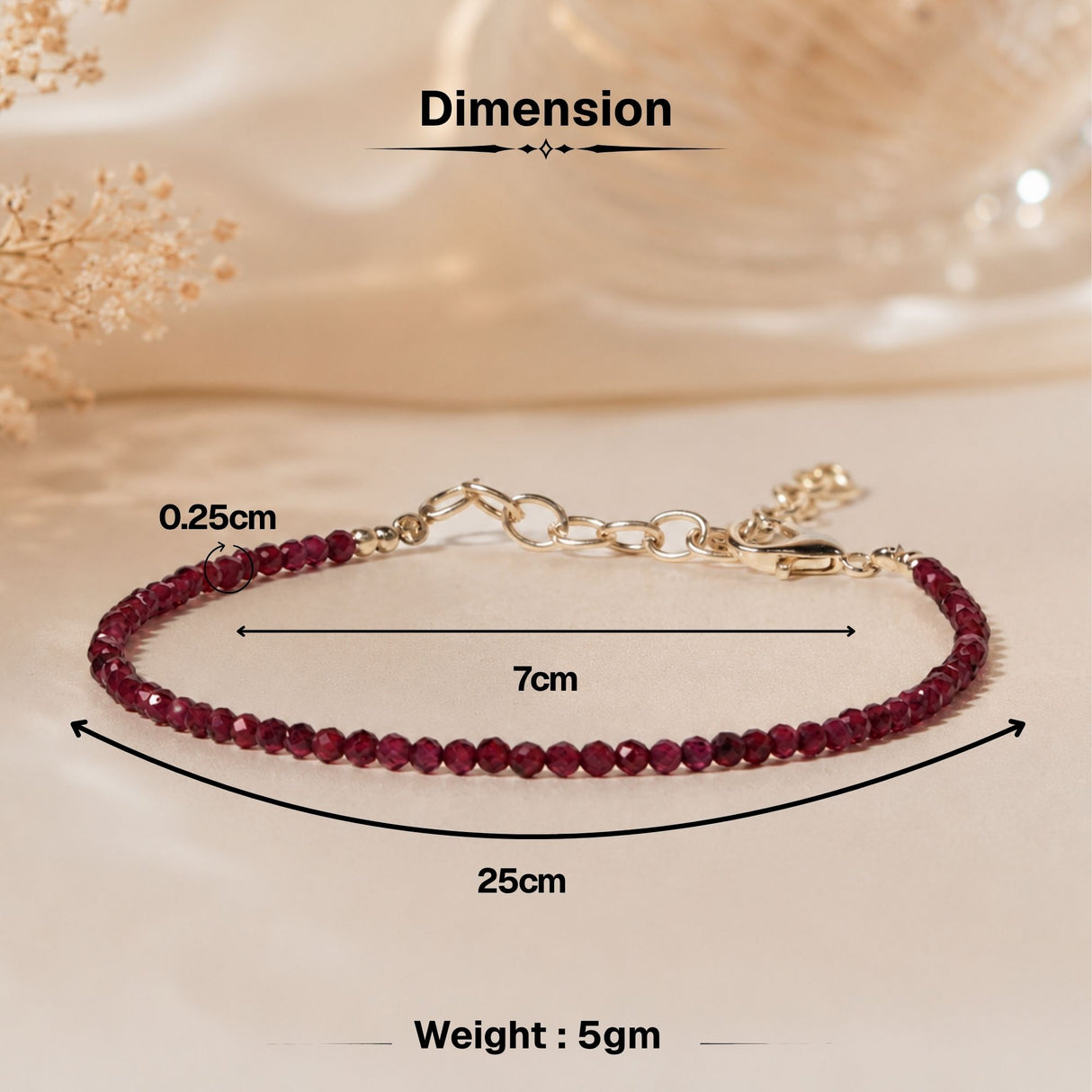 Red Garnet Anklet
