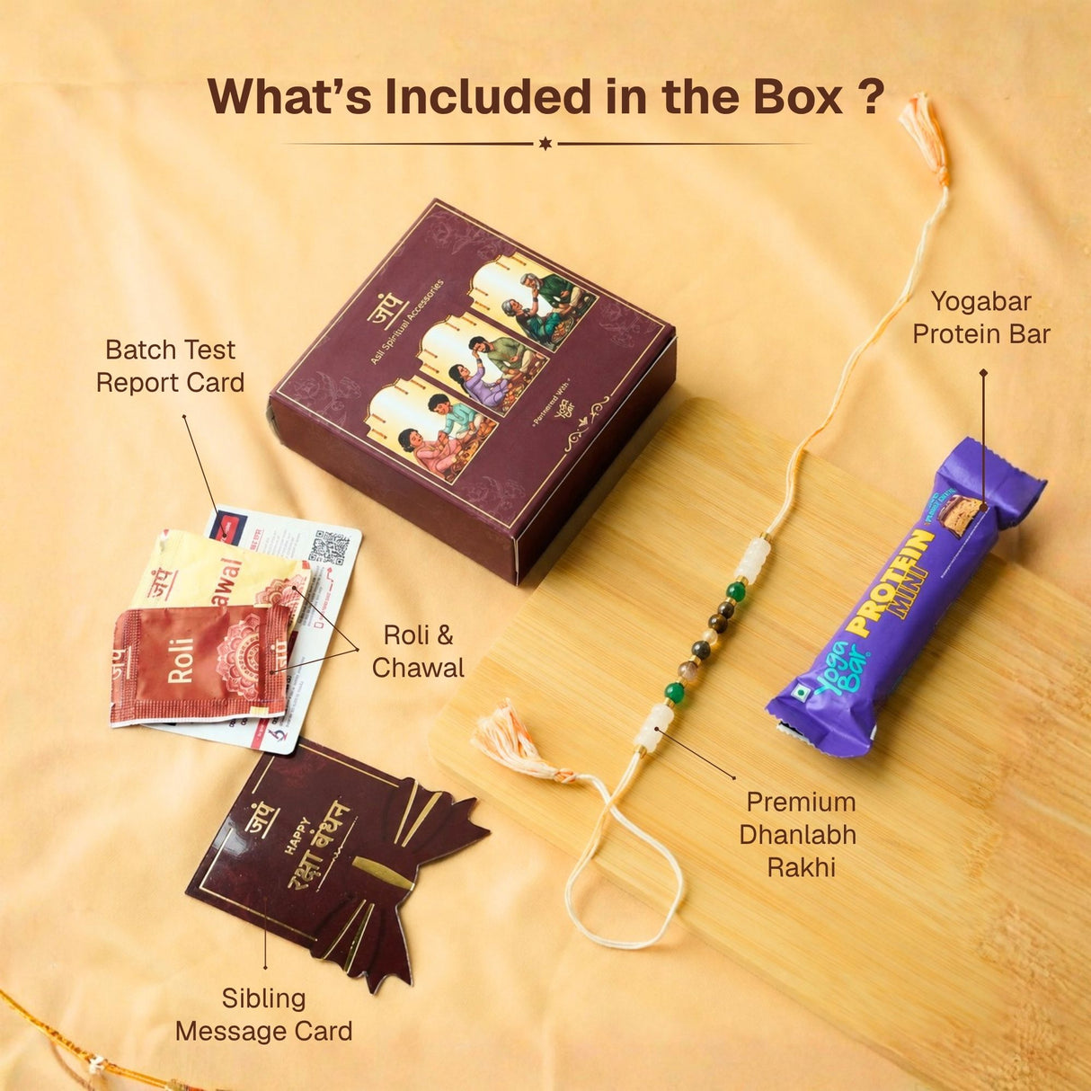 Minimal Dhanlabh Crystal Rakhi Box