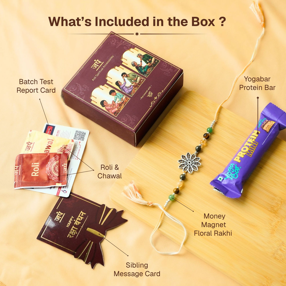 Money Magnet Floral Rakhi Box