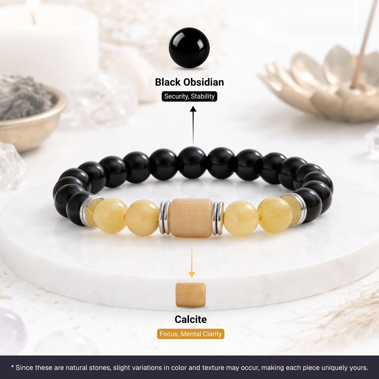Yellow Calcite Zodiac Band – Sagittarius (धनु राशि)