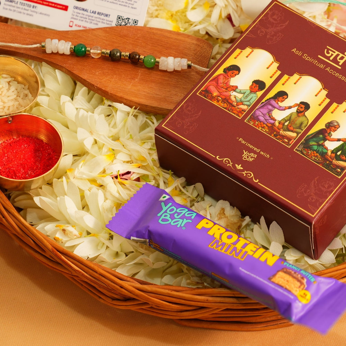 Minimal Dhanlabh Crystal Rakhi Box