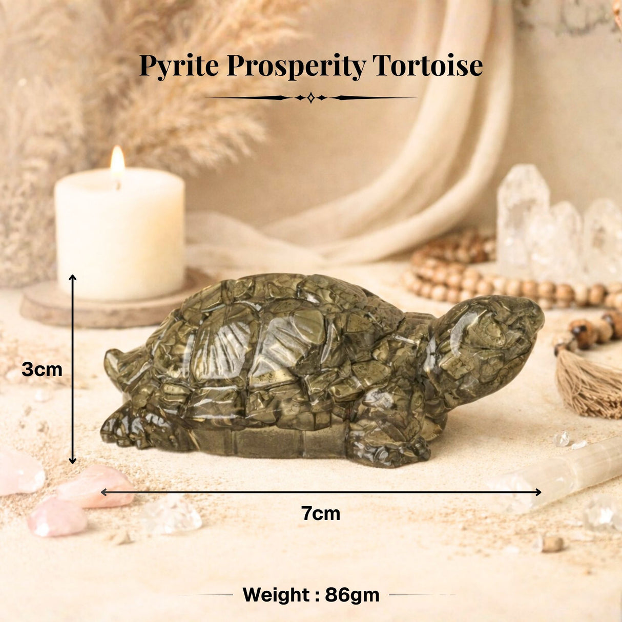 Pyrite Prosperity Tortoise (Kachhua)