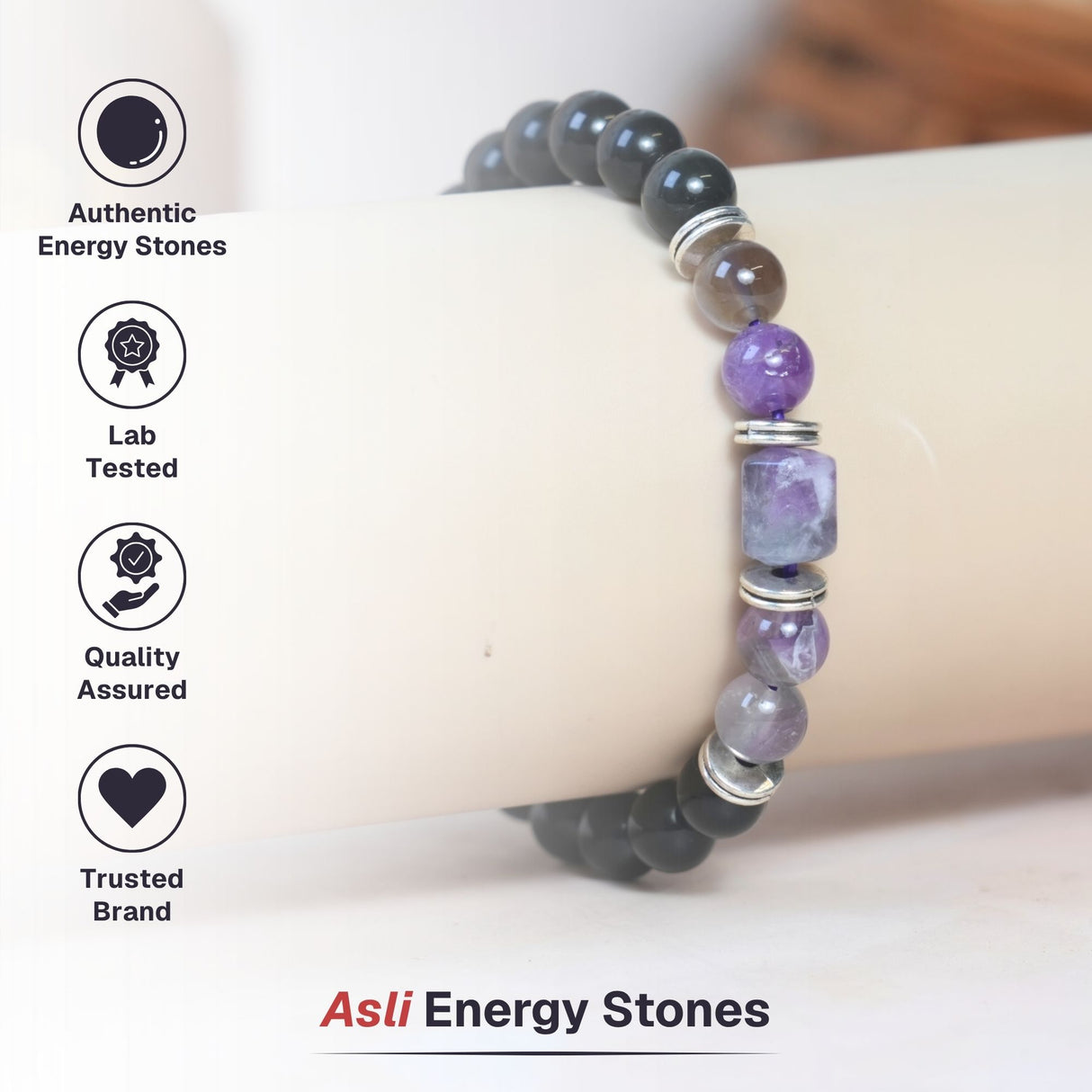 Amethyst Zodiac Band – Pisces (मीन राशि)