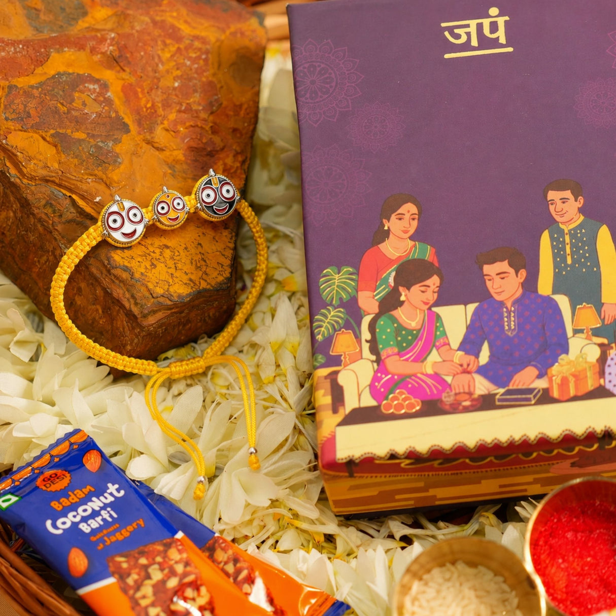 Jagannath, Balabhadra & Subhadra Meenakari Rakhi