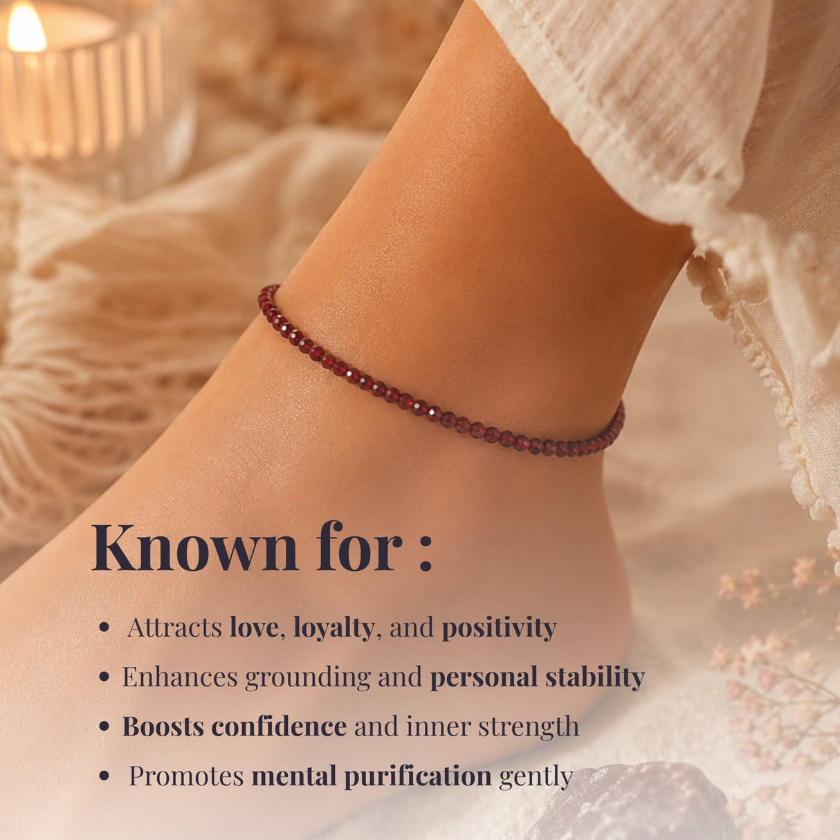 Red Garnet Anklet