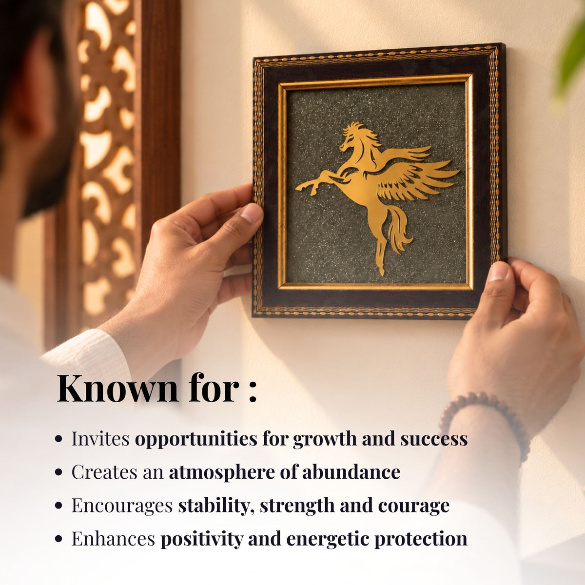 Flying Horse Raw Pyrite Frame