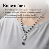 Silver Plated Karungali Necklace with Trishool Pendant