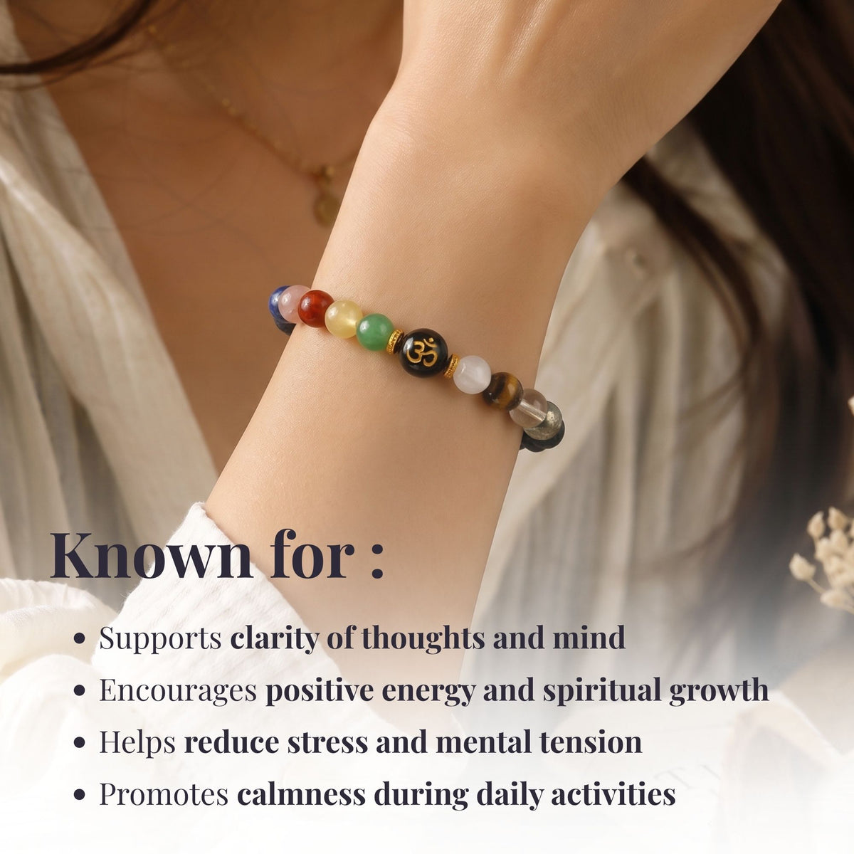 Navgrah Lava Beads Om Band