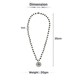 Silver Plated Karungali Sudarshan Chakra Mala