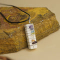 Seven Chakra Selenite Energy Pendant