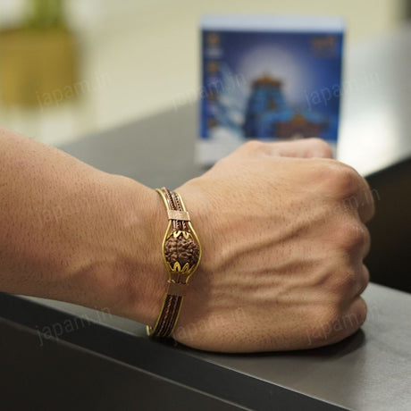 Authentic 7 Mukhi Rudraksha Copper Bracelet
