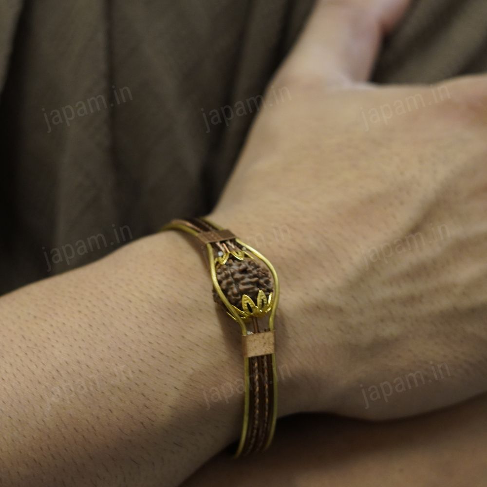 Authentic 7 Mukhi Rudraksha Copper Bracelet