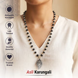Silver Plated Shankh Karungali Mala