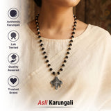 Silver Plated Ganesh Karungali Mala