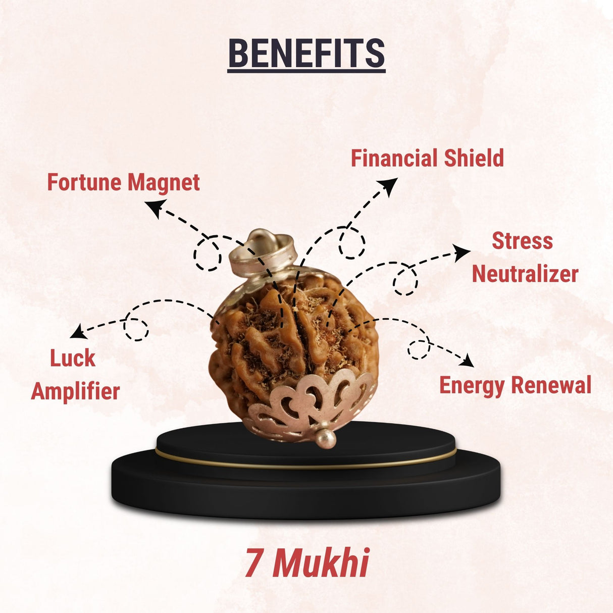 7 Mukhi Nepali Rudraksha - Saat Mukhi