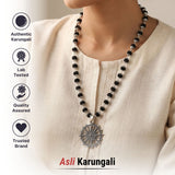 Silver Plated Karungali Sudarshan Chakra Mala
