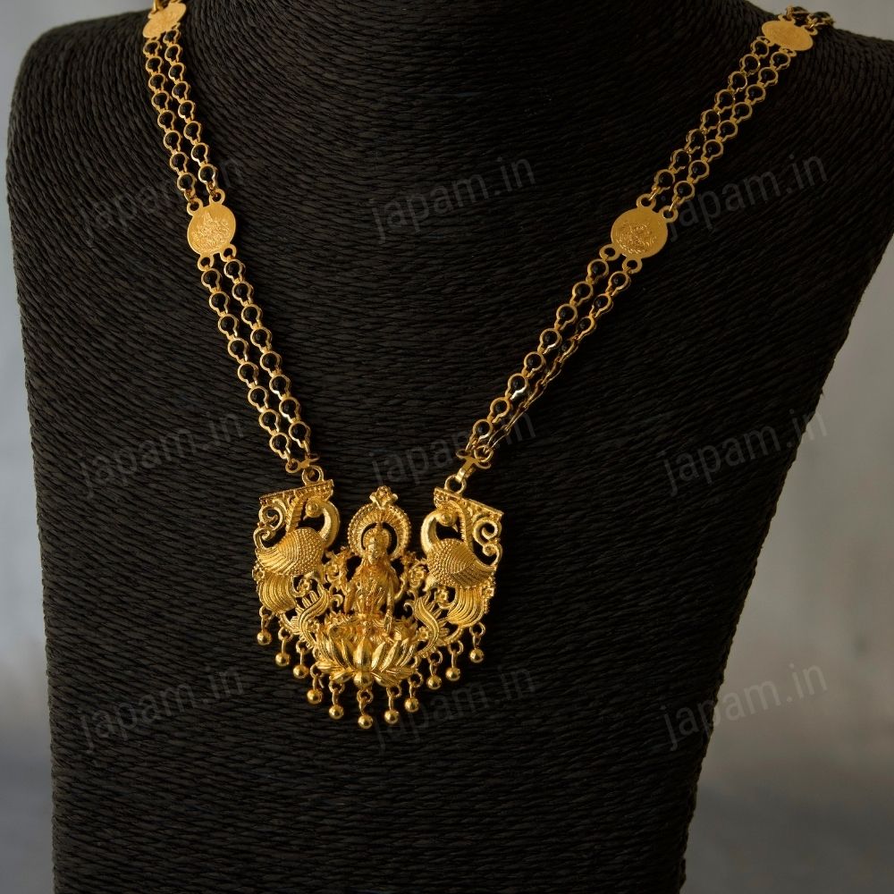 Gold Plated Lakshmi Ji Mangalsutra necklace