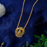 Gold Plated Lakshmi Ji Peacock Necklace