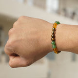 Money Magnet Fusion Band - Pyrite, Tiger Eye, Citrine & Aventurine Beads