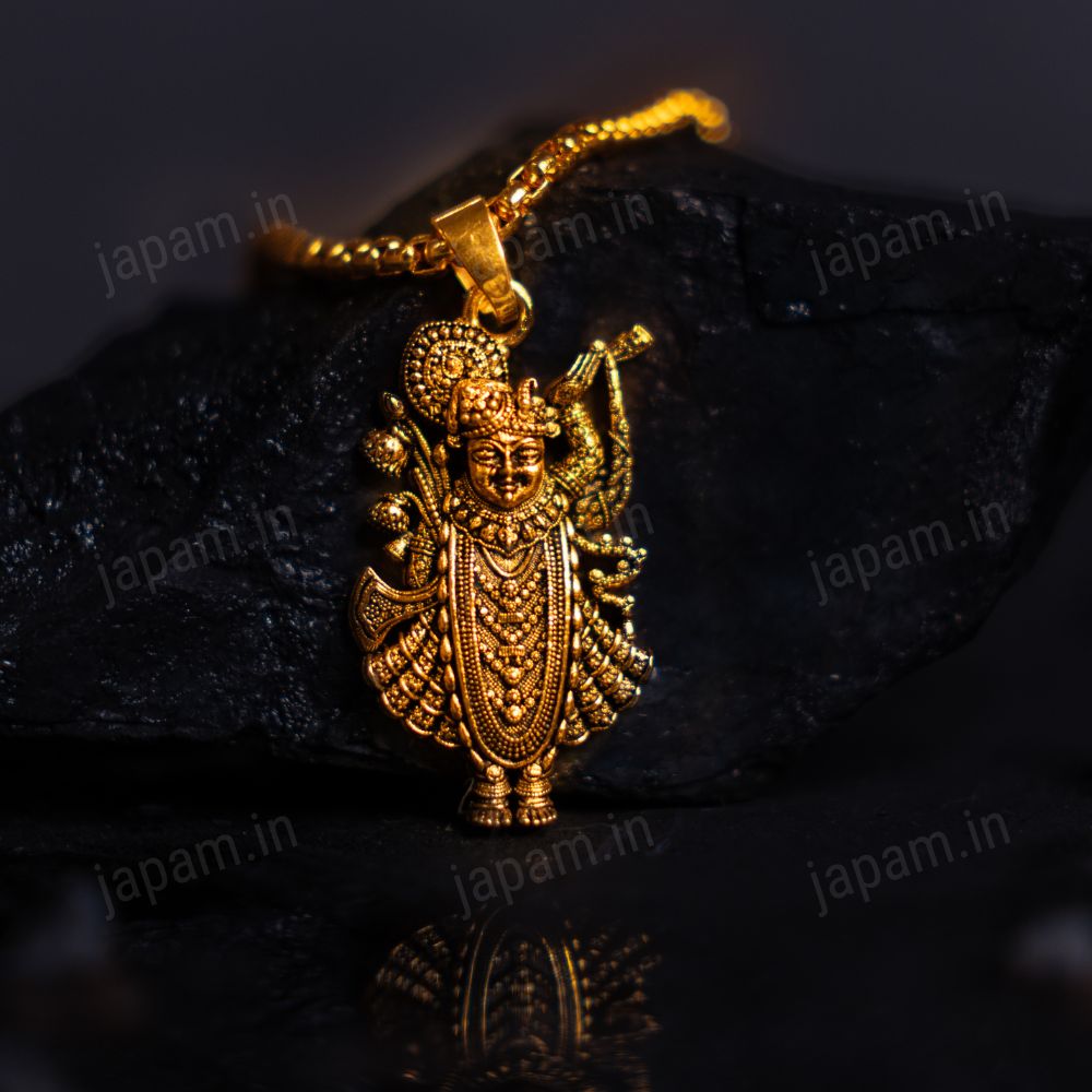 Gold Plated Nathdwara Krishna Ji Necklace – Japam