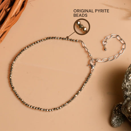 Dhanashree Pyrite Anklet