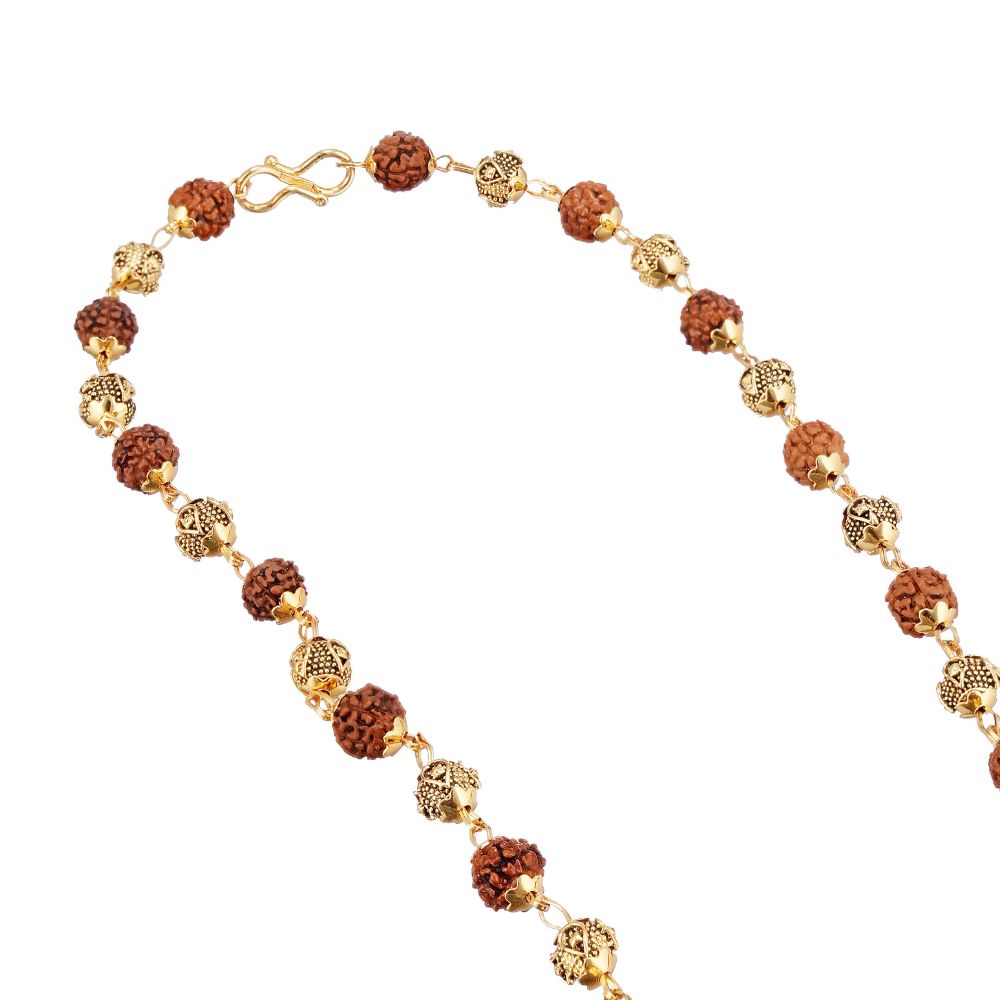 Gold Plated Rudraksha Vel Mala