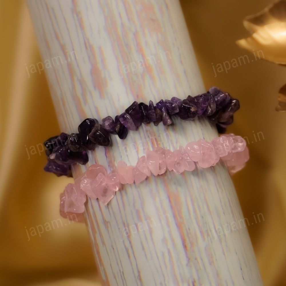 Dreamy Duo Combo with Rose Quartz and Amethyst Bands