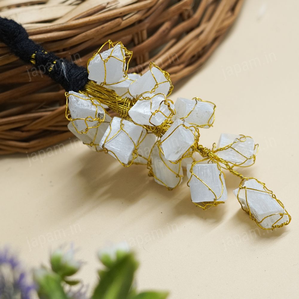 Raw Selenite Hanging Charm