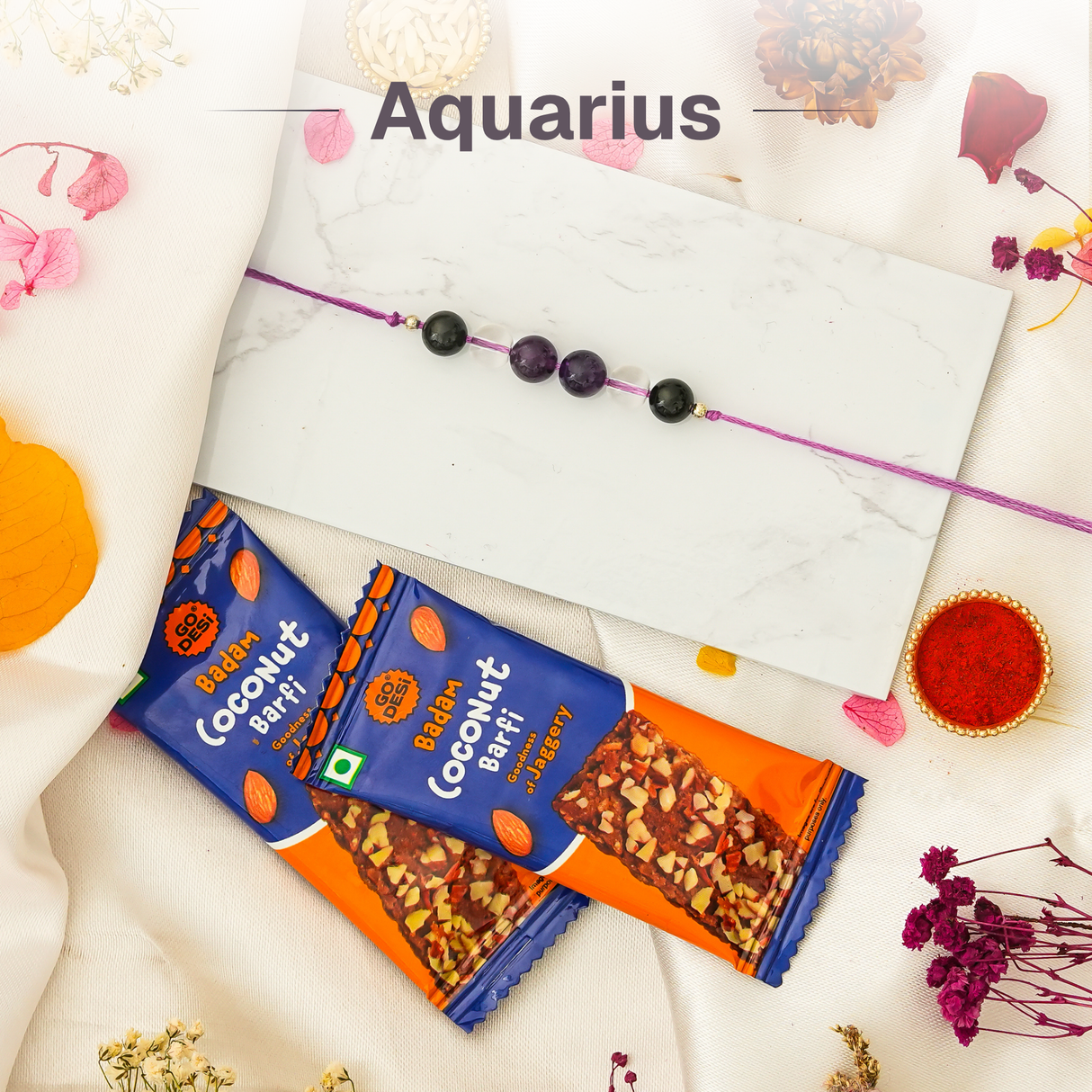 Aquarius Zodiac Rakhi Hamper