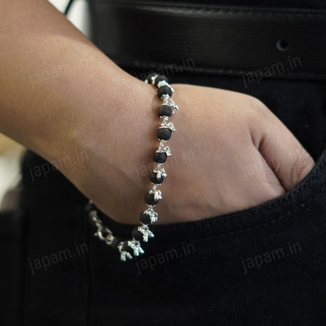 Silver Plated Karungali Elemental Bracelet For Women
