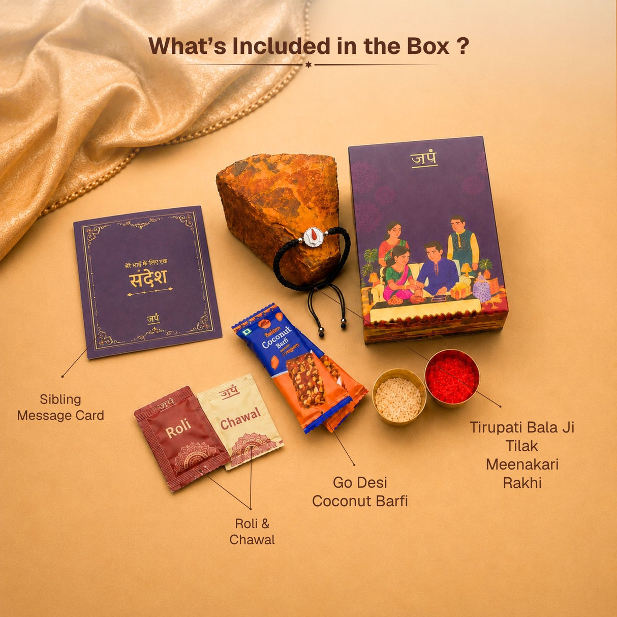 Tirupati Bala Ji Tilak Meenakari Rakhi Box