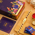 Customized Rudraksha Rakhi Hamper with Name Engraving