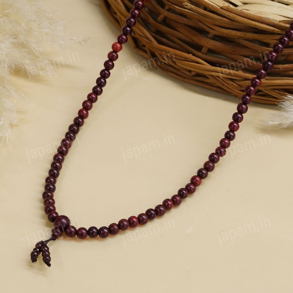 Red Sandalwood Jaap Mala - 108+1 Beads
